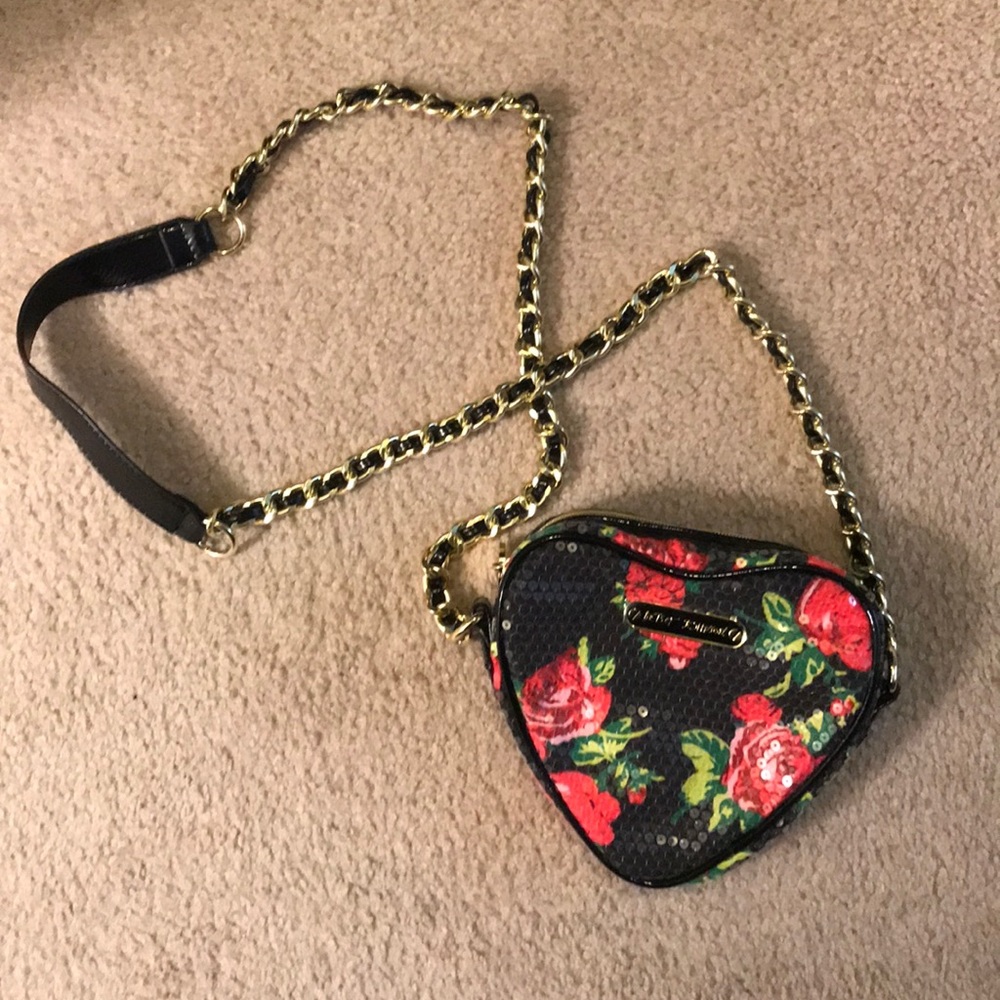 BETSEY JOHNSON sequined printed purse